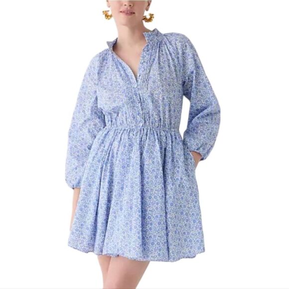 J. Crew Liberty London Blue Floral Dress - Picture 2 of 15
